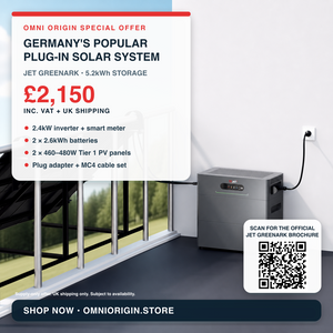 Omni Origin JET GreenArk 5.2kWh plug-in solar special offer for £2,150 including VAT and UK shipping