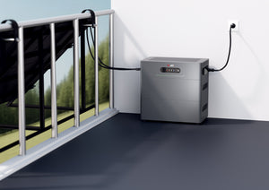 JET GreenArk inverter and modular battery storage connected to solar panels